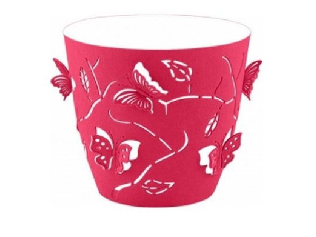 Горшок для цветов Butterflies 2,5 л D175 мм круглый ягодно-розовый